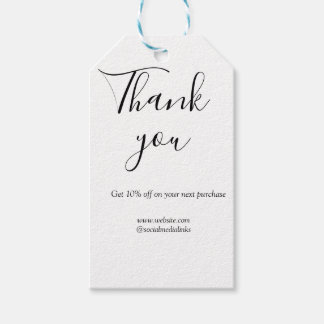 Thank you for order discount code website social b cadeaulabel
