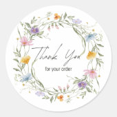 Thank You For Order Round Sticker (Devant)