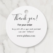 Thank you for purchase pink family business detail bedankjes labels (Achterkant)