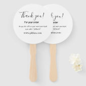 Thank you for purchase pink family business detail handwaaier (Voorkant en achterkant)