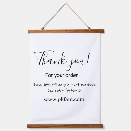 Thank you for purchase pink family business detail hangend wandkleed (Voorkant)