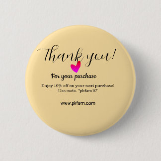 Thank you for purchase pink family business detail ronde button 5,7 cm