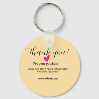 Thank you for purchase pink family business detail sleutelhanger