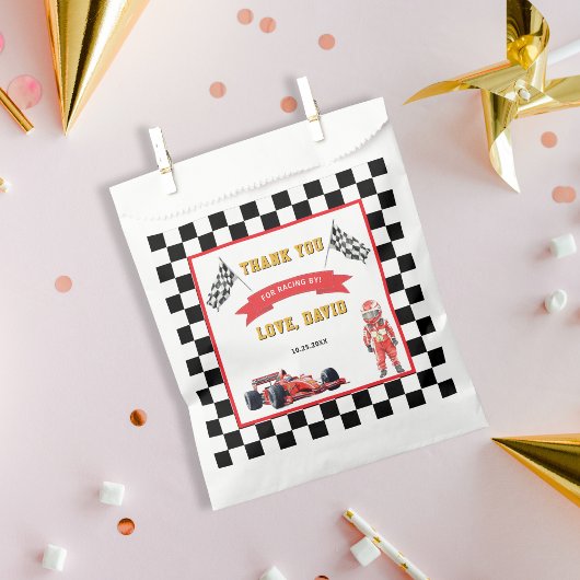Thank You For Racing By Party Bedankzakje