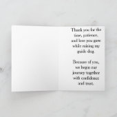 Thank You for Raising my Guide Dog Kaart (Binnen)