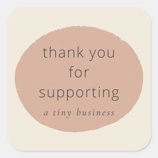 Thank you for supporting a tiny business labels (Voorkant)