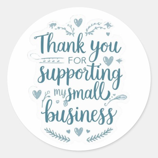 Thank You for Supporting My Small Business Sticker (Devant)