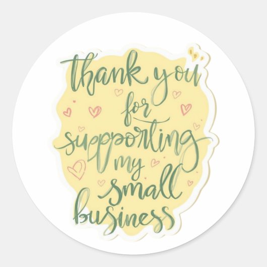 Thank You for Supporting My Small Business Sticker (Devant)
