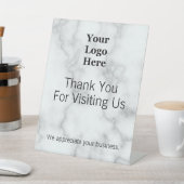 Thank You For Visiting Us Business Logo Elegant Reclamebord Met Voetstuk (Insitu)