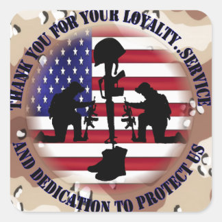 Thank you for your Loyalty ....... Vierkante Sticker