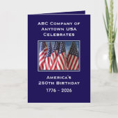 Thank You For Your Service America's 250th Bedankkaart (Voorkant)