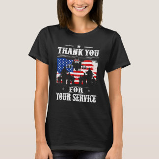 Thank You For Your Service Patriotic Veterans Day T-shirt