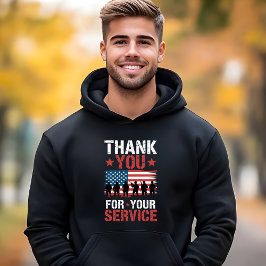 THANK YOU FOR YOUR SERVICE Veterans Day Tribute Hoodie