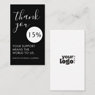 Thank You for Your Support | Discount Voucher Visitekaartje