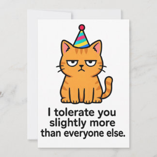 Thank You Funny Cat Card - Friendship Bedankkaart