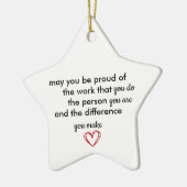Thank You Gift, Personalized Be Proud of You, Keramisch Ornament (Links)