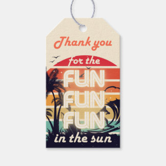 Thank you gift tag for One in the Sun party Cadeaulabel