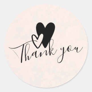 Thank you Heart Cute Love Ronde Sticker