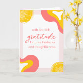 Thank You | Heartfelt Gratitude Elegant Modern Kaart (Gele Bloem)