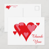 Thank You Hearts door Janz White Briefkaart (Voorkant / Achterkant)