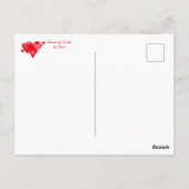 Thank You Hearts door Janz White Briefkaart (Achterkant)