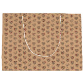 Thank you & hearts in 44langs as BK♡shaped pattern Groot Cadeauzakje (Achterkant)