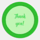 Thank you in Green Circle Stickers (Devant)