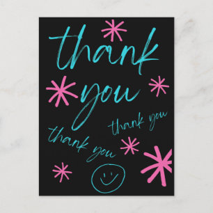 THANK YOU KAART SMILY GEZICHT