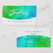 Thank You kaarten Visitekaartje (Voorkant / Achterkant)