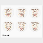 Thank You Kawaii Bunny Sticker (Feuille)