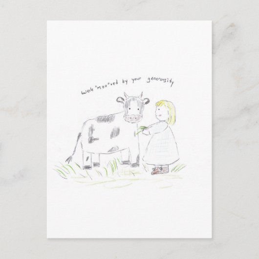 Thank_you_koe Briefkaart (Voorkant)