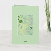 Thank you Leprechaun Folded Greeting Card Kaart (Achterkant)