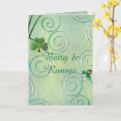 Thank you Leprechaun Folded Greeting Card Kaart (Gele Bloem)