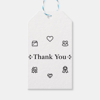 Thank You Lijn Kunst Klassiek Cadeaulabel