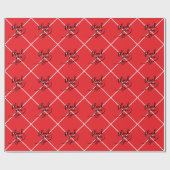 Thank You Lines Bright Red Classical Unique Simple Cadeaupapier (Vlak)