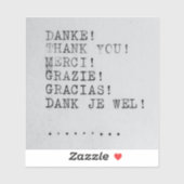 Thank you Many Languages Sticker (Vel)