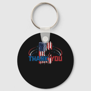 Thank You Memorial Day Partiotic Military Veteran Sleutelhanger