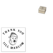 Thank you message customisable with animal  	rubberstempel (Gestempeld)