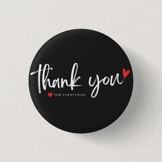 Thank You Minimalist Button Badge (Devant)