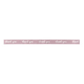 Thank you Modern Script Dusty Rose Party Favor Lint (Voorkant)