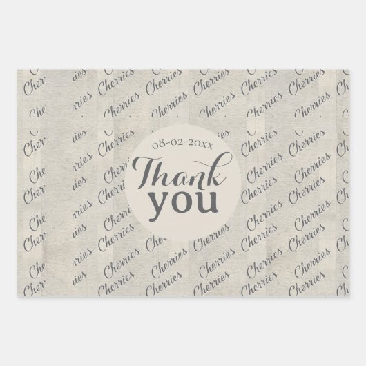 Thank you modern script text texture background inpakpapier vel (Voorkant 3)