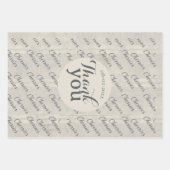 Thank you modern script text texture background inpakpapier vel (Voorkant)