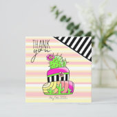 "Thank You" Neon Cactus Invitation (Debout devant)