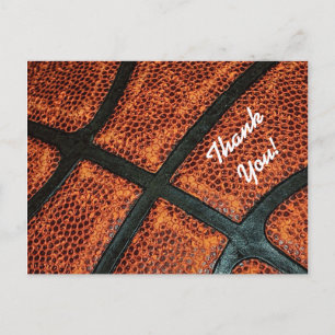 Thank You Old Retro Basketball Pattern Briefkaart
