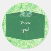 Thank you on Green Christmas Present Stickers (Devant)
