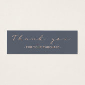 Thank you order, rustic social media insert card (Devant)