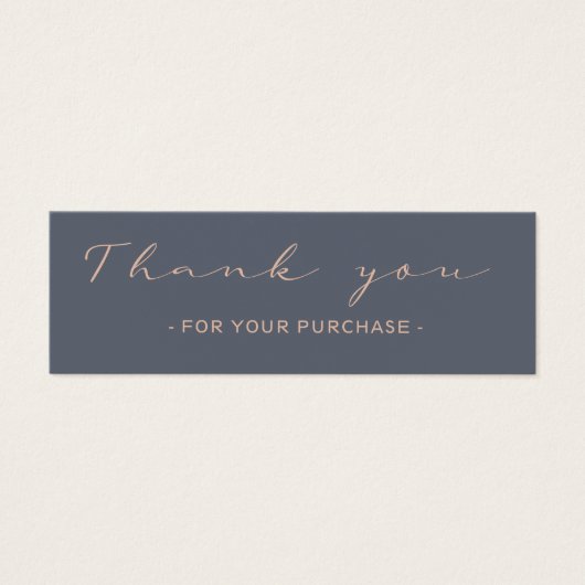 Thank you order, rustic social media insert card (Devant)