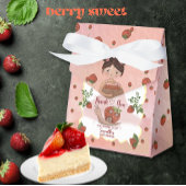 Thank You" Pink Strawberry Baby Shower Bedankdoosjes