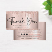 Thank You Scipt Rose Gold Customer Discount Card (Bureau)