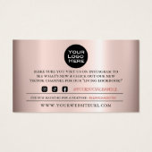 Thank You Scipt Rose Gold Customer Discount Card (Dos)